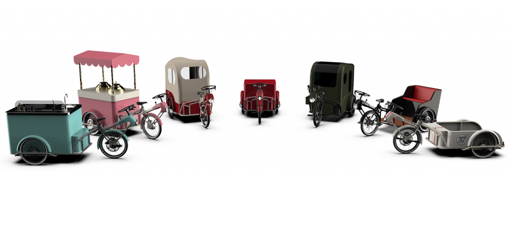 Différents Cyclauto avec des modules variés réunis